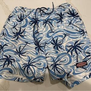 Vineyard Vines Blue and White Swim Trunks